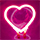 LED-Deko-Glühbirne Herz Herz, pink