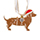 Weihnachtsbaumanhänger Weihnachtsdackel Dackel, braun