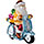 Weihnachtsbaumanhänger Weihnachtsmann auf Motorroller bunt