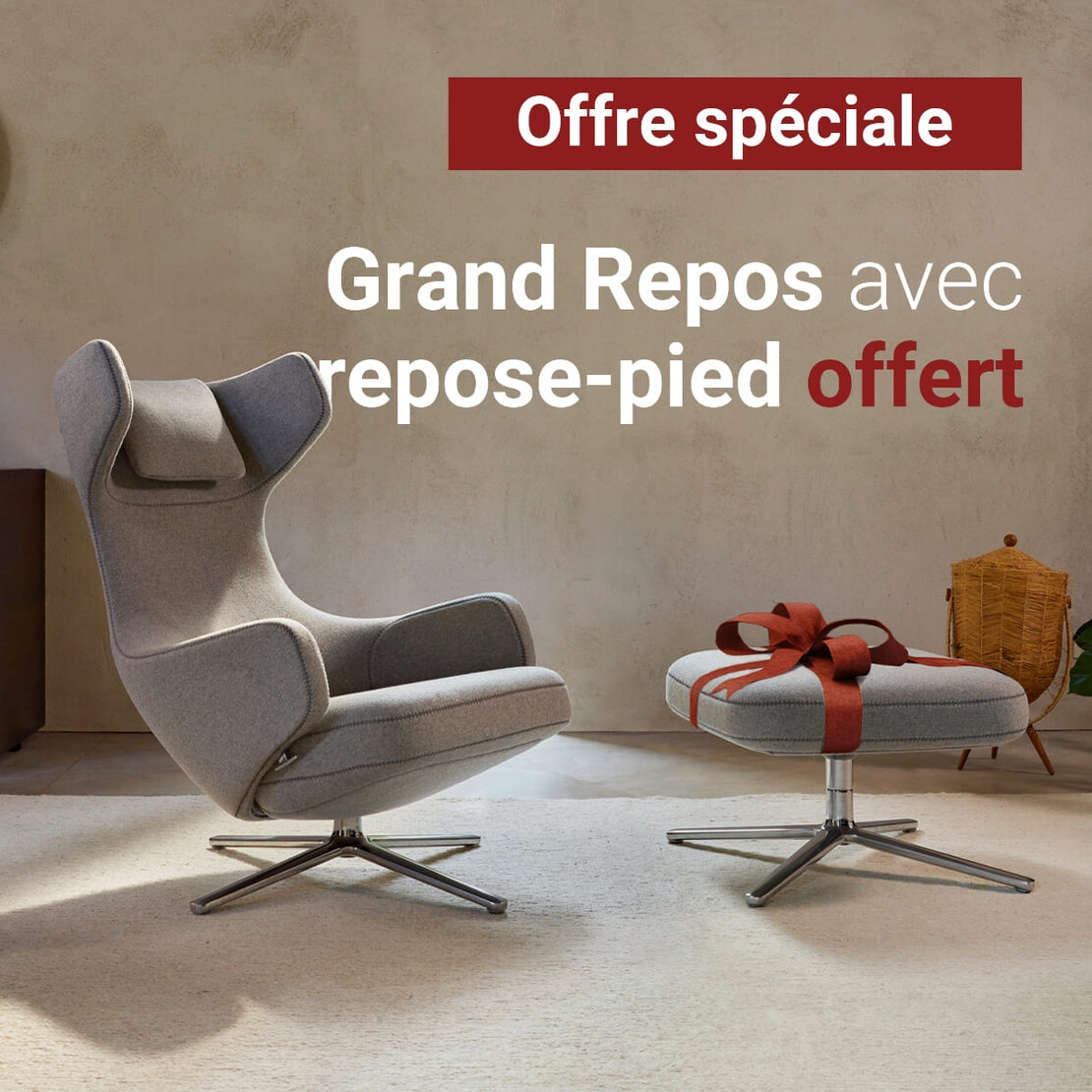 Grand Repos avec repose-pied offert Grand Repos avec repose-pied offert