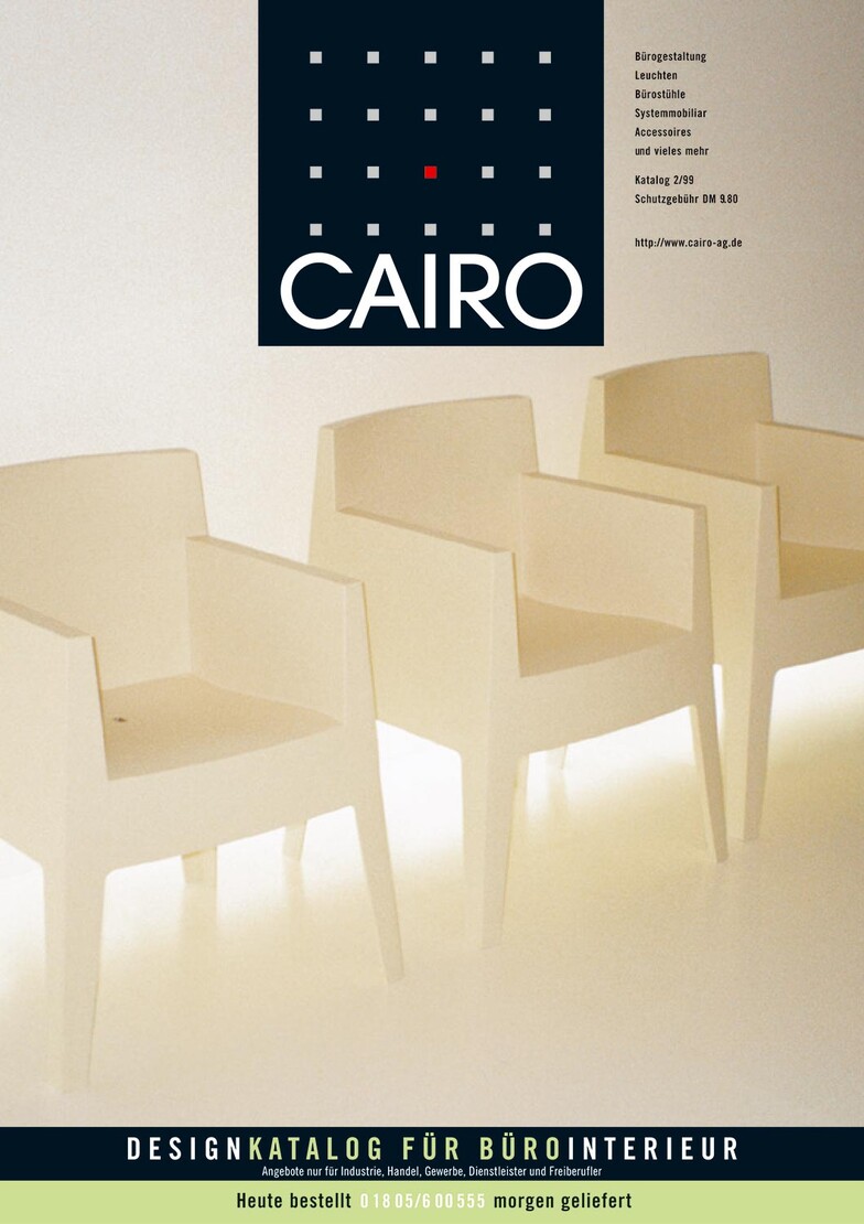 Der Cairo Katalog erstmals mit dem Toy Stuhl von Kartell