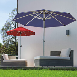Parasol Kea H 260 cm, Ø 300 cm | bleu