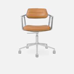 Bürodrehstuhl Vipp 453+ mit Universalrollen | camel