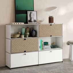 USM Haller Highboard M66 x | reinweiß / taupe USM Haller Highboard M66 x | reinweiß / taupe
