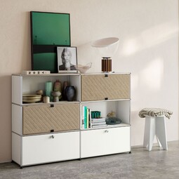 USM Haller Highboard M66 x | reinweiß / taupe
