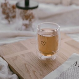 doppelwandiges Glas Herz 