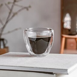 doppelwandiges Glas Herzglas 