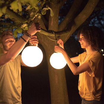 LED-Outdoorleuchte mit Schlaufe Bolleke Ø Schirm 20 cm | taupe