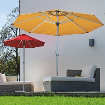 Sonnenschirm Kea H 260 cm, Ø 300 cm | gelb