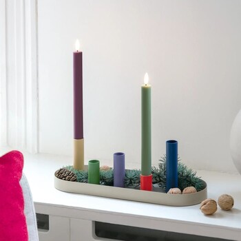 magnetischer Kerzenhalter Luna oval | Metall, pulverbeschichtet