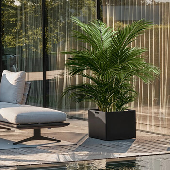 Bac à plantes cubique H 35 x L 40 x P 40 cm | anthracite