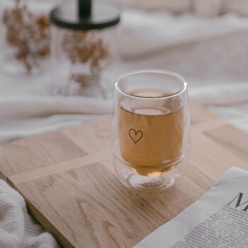 doppelwandiges Glas Herz 