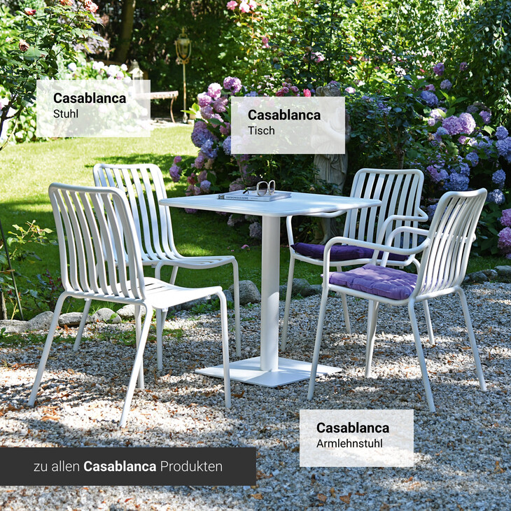 Casablanca Stuhl, Armlehnstuhl und Tisch
