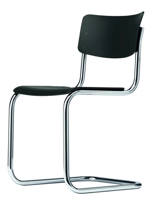 THONET / S43 ① Krzesło do Jadalni Thonet S 43, Chrom/ Buk Biały , Szkliwiony