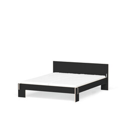 Bettgestell mit Kopfteil Siebenschläfer Liegefläche: 160 x 200 cm | FU schwarz