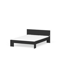 Bettgestell mit Kopfteil Siebenschläfer Liegefläche: 140 x 200 cm | Bicolor schwarz