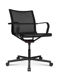 Chaise de bureau pivotante D1 Office avec accoudoirs | noir