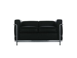 Cassina 2 Fauteuil Grand Confort, petit modèle, deux places 2 places | cuir, graphite