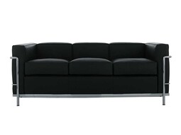 Cassina 2 Fauteuil Grand Confort, petit modèle, trois places 3 places | cuir, graphite