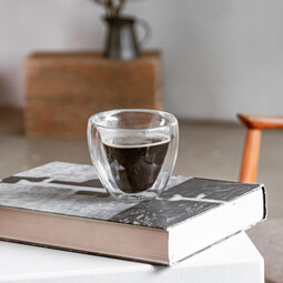 doppelwandiges Glas Herzglas 