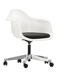 Eames Plastic Armchair PACC Drehstuhl Sitzpolster | schwarz-weiß