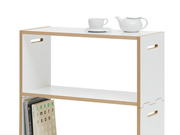 Regal Hochstapler Grundelement | MDF, weiß beschichtet