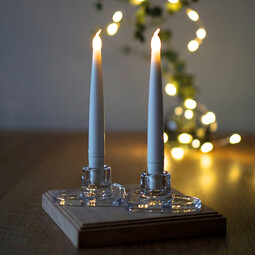 LED-Kerzenständer, 2er-Set Ella Herz 