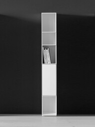 Regal Nex Pur Regal mit kleiner Tür unten - B 30 cm | weiß