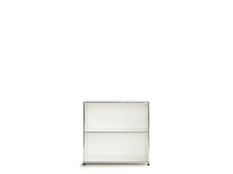 Etagère USM 2 étages, largeur 78 cm, ouvert | blanc pur