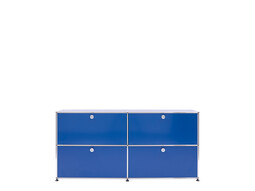 USM Sideboard 2-fach breit, 4 Klapptüren | enzianblau