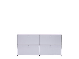 USM Sideboard 2-fach breit, 4 Klapptüren | mattsilber