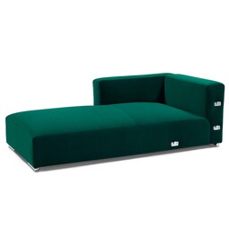 Sofaelement Dario Récamière, Armlehne links | tiefgrün