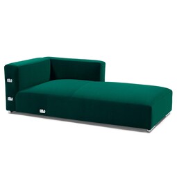 Sofaelement Dario Récamière, Armlehne rechts | tiefgrün