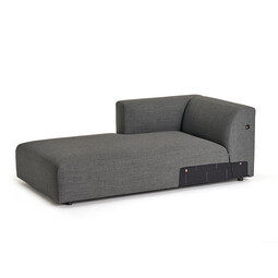 Sofaelement Match Chaise Longue, Armlehne links | grau