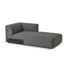 Sofaelement Match Chaise Longue, Armlehne rechts | grau