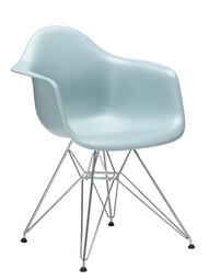 Stuhl Eames Plastic Armchair DAR RE ungepolstert | eisgrau