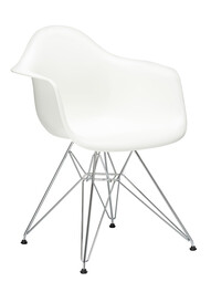 Stuhl Eames Plastic Armchair DAR ungepolstert | weiß