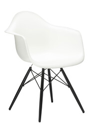 Stuhl Eames Plastic Armchair DAW Ahorn, schwarz | weiß