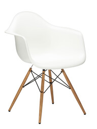 Stuhl Eames Plastic Armchair DAW Esche, eichefarbig | weiß