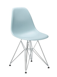 Stuhl Eames Plastic Side Chair DSR RE ungepolstert | eisgrau