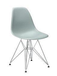 Stuhl Eames Plastic Side Chair DSR RE ungepolstert | hellgrau Stuhl Eames Plastic Side Chair DSR RE ungepolstert | hellgrau