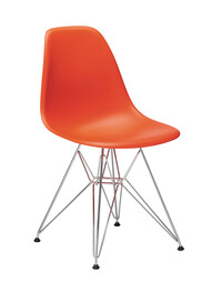 Stuhl Eames Plastic Side Chair DSR RE ungepolstert | poppy red