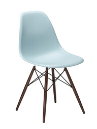 Stuhl Eames Plastic Side Chair DSW Ahorn, nussbaumfarbig | eisgrau