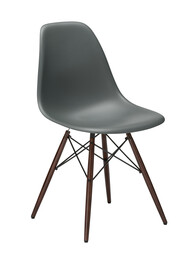 Stuhl Eames Plastic Side Chair DSW RE Ahorn, nussbaumfarbig | granitgrau