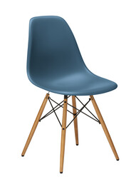 Stuhl Eames Plastic Side Chair DSW RE Ahorn, natur | meerblau