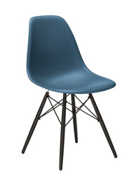 Stuhl Eames Plastic Side Chair DSW RE Ahorn, schwarz | meerblau Stuhl Eames Plastic Side Chair DSW RE Ahorn, schwarz | meerblau