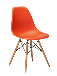 Stuhl Eames Plastic Side Chair DSW RE Ahorn, natur | poppy red