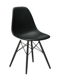 Stuhl Eames Plastic Side Chair DSW RE Ahorn, schwarz | tiefschwarz Stuhl Eames Plastic Side Chair DSW RE Ahorn, schwarz | tiefschwarz