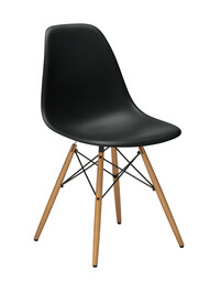 Stuhl Eames Plastic Side Chair DSW RE Esche, eichefarbig | tiefschwarz Stuhl Eames Plastic Side Chair DSW RE Esche, eichefarbig | tiefschwarz