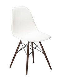 Stuhl Eames Plastic Side Chair DSW Ahorn, nussbaumfarbig | weiß